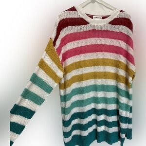 Colorful, Lightweight, Oversized sweater L